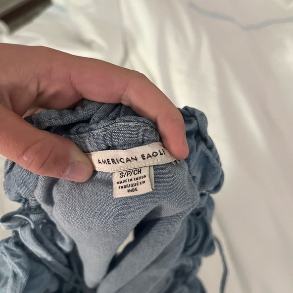 American Eagle Jean Cinched Waist Crop - Picture 5 of 7